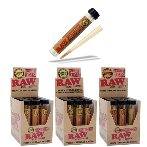 Raw Rocket Boost Terpene Infused Cones - 12pk (Singles)